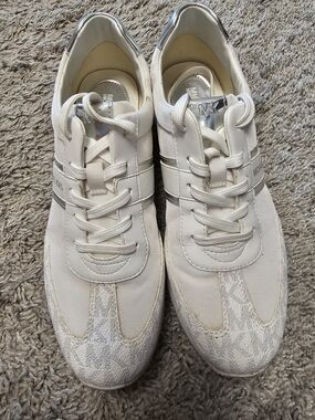 Michael Kors White MK Logo Sneakers